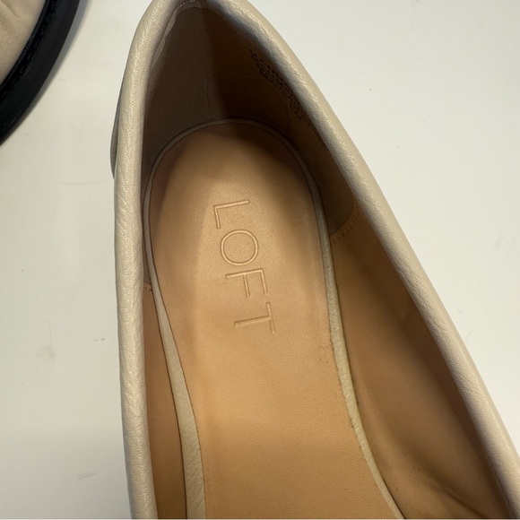 LOFT Penny Loafers Slip-On Flats Women’s Size 8 Cream - Picture 9 of 12